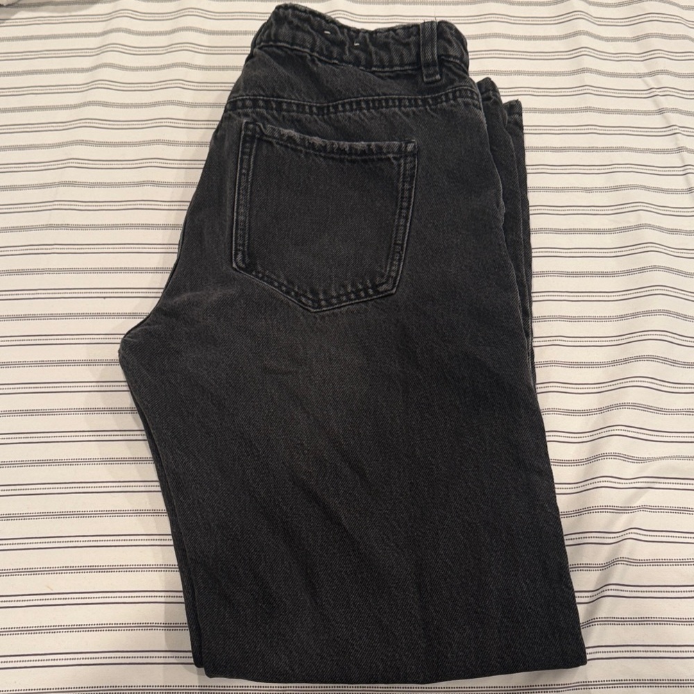 Garage 90s Straight Leg Black Denim Jeans (Size: 7)